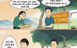 Cụ già và thùng mì gói đã chứng minh 'Dân mình giàu mà'