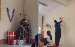 Học trò 'chết dở' khi nhà trường yêu cầu dỡ trang trí Noel ở lớp