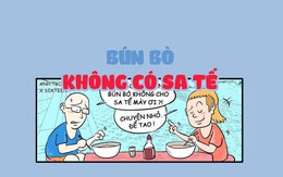 Đi ăn sáng ở quán bún bò không có sa tế