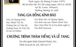 Hàn Thái Tú thông báo lễ tang Vân Quang Long ở Mỹ kéo dài 3 ngày