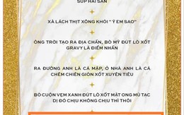 Chết cười với chiếc menu tiệc cuối năm dành riêng 'hội khẩu nghiệp'