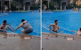 Chàng trai hú hồn khi nàng mập bước lên thuyền