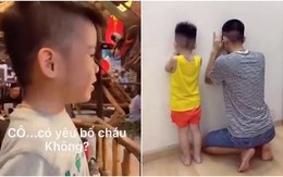 Chồng bị vợ phạt vì xúi con trai hỏi 'Cô có yêu bố cháu không?'