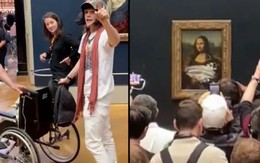 Cải trang cụ già ngồi xe lăn tấn công... nàng Mona Lisa