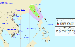 Áp thấp nhiệt đới đã mạnh thành bão ở Biển Đông