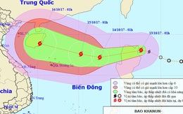 Áp thấp nhiệt đới mạnh thành bão, tiến gần Hoàng Sa