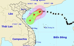 Bão số 11 sắp suy yếu thành áp thấp nhiệt đới