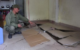 Đang ăn phải bỏ chạy vì nền nhà sụt lún 2-3 tấc