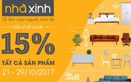 Nội thất Nhà Xinh ưu đãi 15% trên tất cả sản phẩm