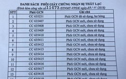 Sở Tài nguyên môi trường TP.HCM thất lạc 20 phôi 'sổ đỏ' chưa dùng