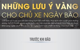 Những lưu ý vàng cho chủ xe ngày bão