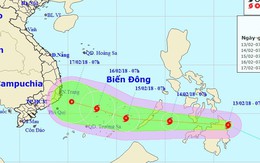 Bão Sanba mạnh lên, áp sát Trường Sa ngay tết