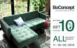 BoConcept tặng voucher 10% tất cả sản phẩm nội thất và trang trí