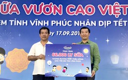 Trao 66.000 ly sữa cho học sinh Vĩnh Phúc