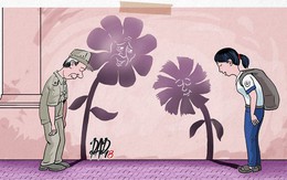 Bà giáo qua đường