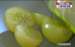Phát hiện kim trong nho ở siêu thị Melbourne