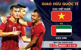 Lịch trực tiếp U22 Việt Nam - U22 UAE