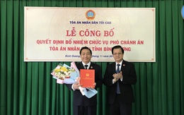 Ông Đặng An Thanh làm phó chánh án TAND tỉnh Bình Dương