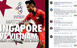 Cổ động viên Singapore: 'Làm tốt nhất để giành 3 điểm trước Việt Nam'