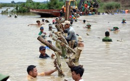 Đua với thời gian, hàn đê cứu cả ngàn hecta lúa