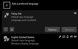 Bộ gõ tiếng Việt chính thức có mặt trên Windows 10