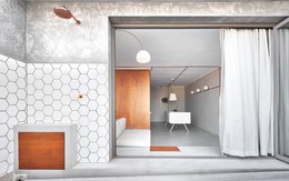 Căn hộ tối giản đẹp lạ nhờ xi măng và ống đồng