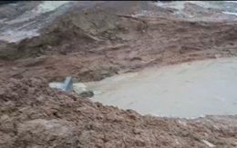 Một đoạn đập ở Quảng Nam bị vỡ do ảnh hưởng bởi mưa lớn