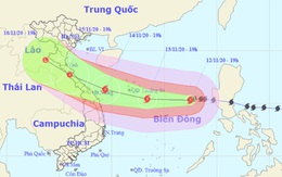 Tối 14-11, dự báo bão Vamco vào Quảng Bình - Quảng Nam