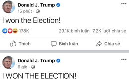 Ông Trump 2 lần trong ngày tuyên bố 'đã chiến thắng bầu cử'