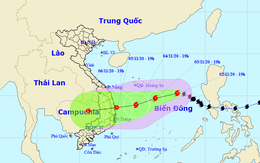 Tâm bão số 10 đêm nay cách Hoàng Sa 510km, gió giật cấp 10