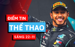 Điểm tin thể thao sáng 22-11: Lewis Hamilton sắp được phong hiệp sĩ, Rooney thua khi làm HLV