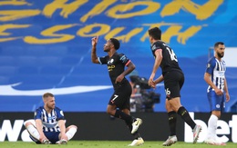 Sterling lập hat-trick, Man City đại thắng Brighton 5-0