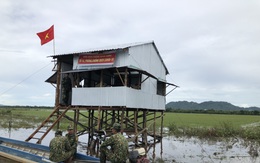 Chốt nhà sàn vượt lũ của biên phòng An Giang để chống dịch COVID-19