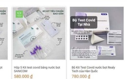 Tràn lan kit xét nghiệm nước bọt, quảng cáo có cánh