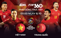 SCTV6 phát sóng trực tiếp trận Trung Quốc - Việt Nam thuộc Vòng loại 3 World Cup