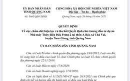 Quảng Nam thu hồi dự án thủy điện Đăk Pring 2