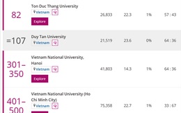 Top 5 đại học Việt Nam ở các nền kinh tế mới nổi năm 2022 (THE)