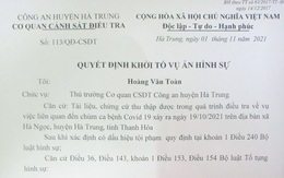 Khởi tố vụ án liên quan người từ vùng dịch về không khai báo, làm lây lan dịch