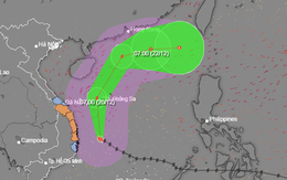 Bão số 9 đổi hướng, ghi nhận gió mạnh nhất lịch sử