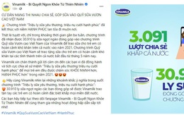 Chiến dịch online của Vinamilk góp thêm 31.000 ly sữa tặng trẻ em khó khăn