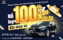 Hỗ trợ 100% lệ phí trước bạ khi mua Honda CR-V