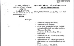 Sở Y tế TP.HCM thu hồi văn bản 'giới thiệu' mua 2 loại thuốc kháng viêm, kháng đông điều trị COVID