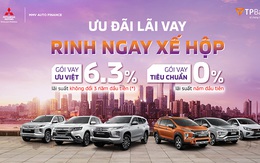 Mua xe Mitsubishi với lãi suất 0%/năm từ TPBank