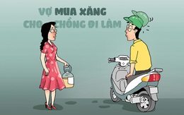 Vợ mua xăng cho chồng đi làm