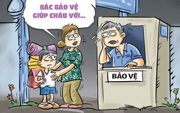 Bác bảo vệ giúp cháu với