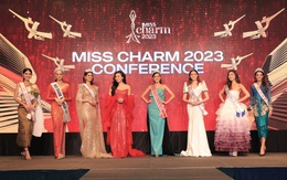 Dàn hoa hậu quốc tế 'đi vài đường' tại họp báo khởi động Miss Charm 2023