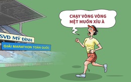 Hài hước ở Mỹ Đình: Thi marathon mà không tìm thấy vạch đích ở đâu