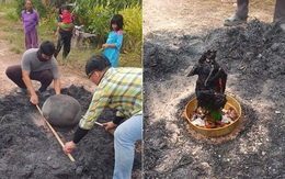 Gà nướng lu thành gà 'bóng đêm'