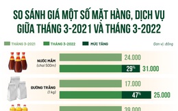 [Infographic] Choáng với giá hàng hóa tăng sau 1 năm