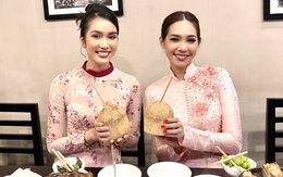 Hoa hậu Quốc tế 2019 Sireethorn Leearamwat thích thú với bún chả